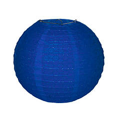 Підвісний китайський ліхтарик з візерунком, колір синій, d-25 см