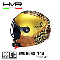 Горнолыжный шлем HMR helmets Emotions H3 с визором M/S (55/57) желтый Yellow Gold 143-M/S