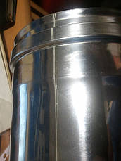 Сендвіч труба 0,5 м неіржавка сталь в оцинковці AISI, фото 5