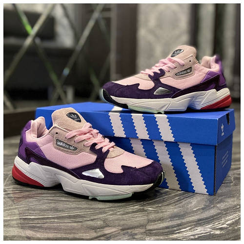Женские кроссовки Adidas Falcon Pink Purple White, женские кроссовки ...