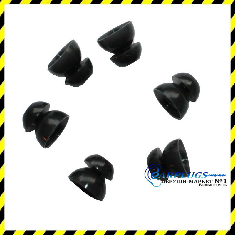 Змінні чорні вкладиші для Alpine, Qzone, EarSonics (S розмір).