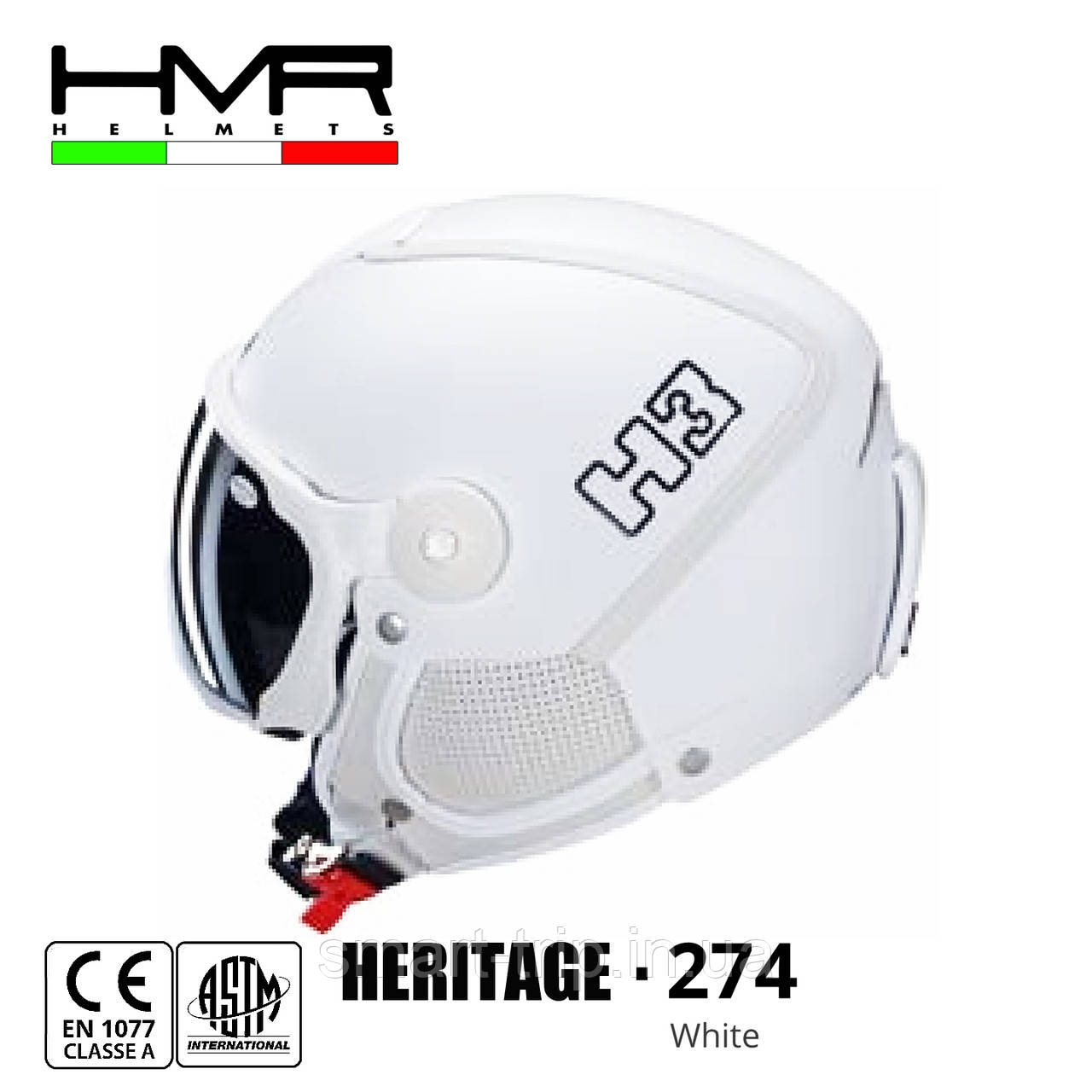 Гірськолижний шолом HMR helmets Heritage H3 з визором M/S (55/57) білий White 274-M/S