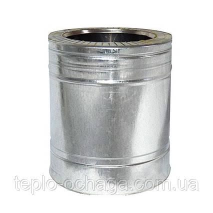 Труба утеплена (сендвіч) 0,25 м нержавійка в оцинкуванню, фото 1