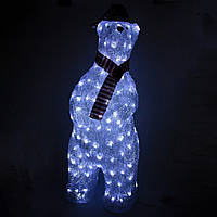 Новогодняя LED декорация Медведь, 28 х26 х73 см, белый, акрил, IP44 (140281)
