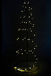 LED декорація Ялинка, 60 х22 х22 см, 80л, чорний, теплий білий, метал, IP44 (141042), фото 2