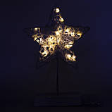 LED декорація Зірка на підставці, 19,8 х6 х29 см, 20л, білий, теплий білий, IP20 (141080), фото 2