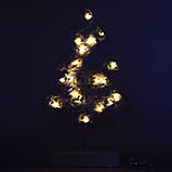 LED декорація Ялинка на підставці, 17,7 х6 х30 см, 20л, білий, теплий білий, IP20 (141097), фото 2