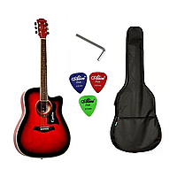 Набір акустична гітара Equites EQ905C RDS 41 + чохол