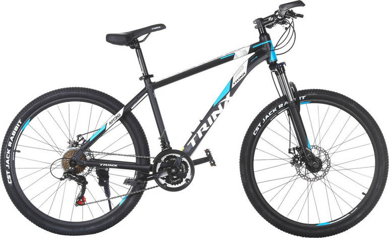Велосипед TRINX M136 26"x19" Matt Black-Blue-White, фото 1