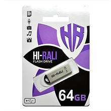 Флешнакопичувач USB 64 GB Hi-Rali Fit Series Silver