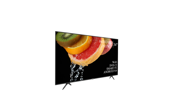 Телевізор Hisense 34" Smart-TV/Full HD/DVB-T2/USB (1920×1080) Android 15.0 блютуз + голосове управління