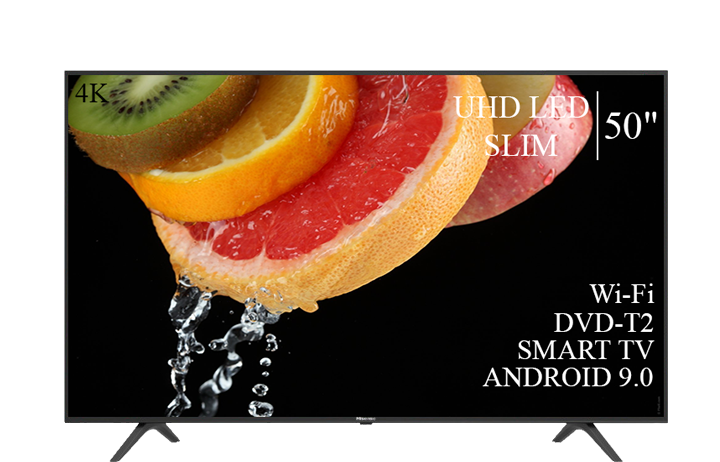 Телевізор Hisense 50" Smart-TV/DVB-T2/USB АДАПТИВНИЙ UHD,4K/Android 13.0