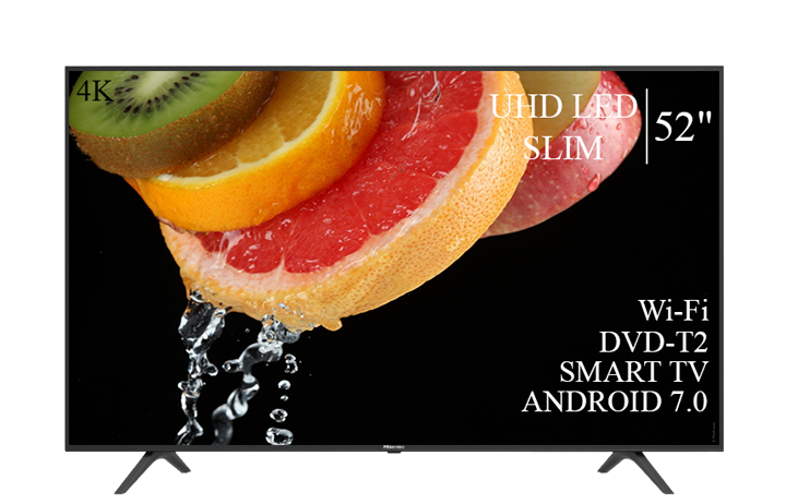 Телевізор Hisense 52" Smart-TV/DVB-T2/USB Android 13.0 АДАПТИВНИЙ 4К/UHD