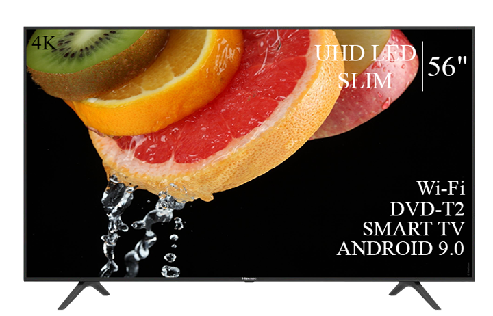 Телевізор Hisense 56" Smart-TV/DVB-T2/USB АДАПТИВНИЙ UHD,4K/Android 13.0