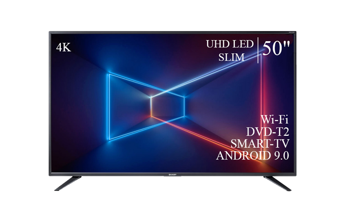 Телевізор Sharp 50" Smart-TV/DVB-T2/USB АДАПТИВНИЙ UHD,4K/Android 13.0