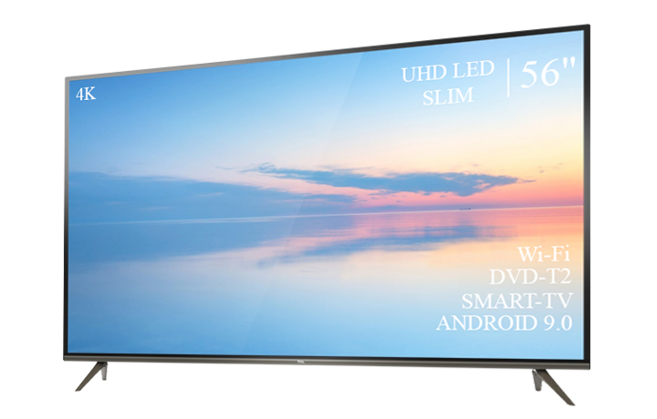 Телевізор TCL 56" Smart-TV/DVB-T2/USB АДАПТИВНИЙ UHD,4K/Android 13.0