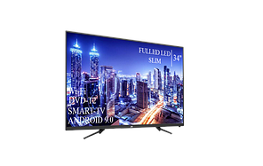 Телевізор JVC 34" Smart-TV/Full HD/DVB-T2/USB Android 15.0 блютуз + голосове управління