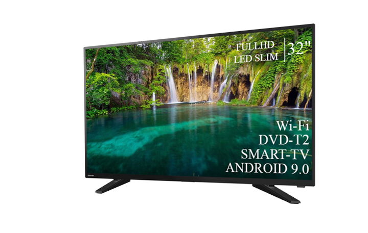Телевізор в спальню Toshiba 32" Smart-TV/Full HD/DVB-T2/USB Android 15.0 блютуз + голосове управління