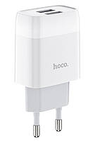 Зарядний пристрій для телефону на 2USB HOCO C73A |2USB, 2.4 A| Білий