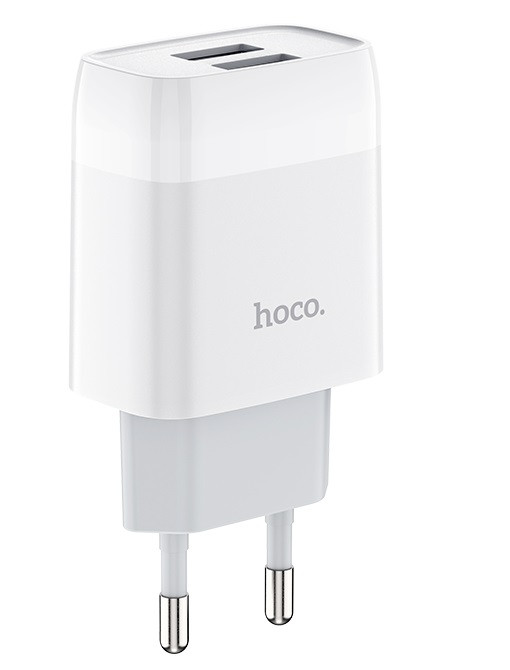 Зарядний пристрій для телефону на 2USB HOCO C73A |2USB, 2.4 A| Білий
