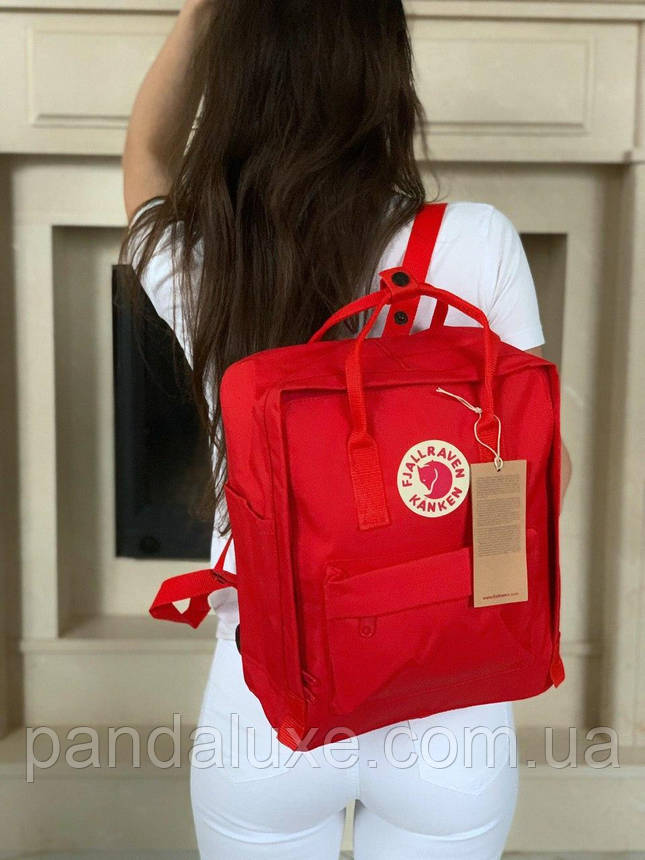 Рюкзак стильний канкен Fjallraven Kanken Classic 16 л червоний, фото 1
