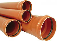 Труба канализационная наружная ПВХ оранжевая 160х3,2мм 1м