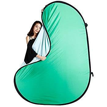 Фон в пружній рамці Visico BP-028 2в1 Chroma Key (зелений/білий) 150x200см