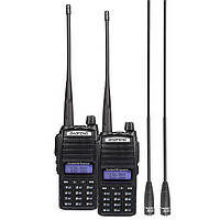 Рация Baofeng UV-82 Forest (5W, VHF/UHF, 136-174/400-480MHz, до 16км, 128 каналов, АКБ), 2шт, черная