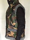 Жилетка з овечої вовни, жилет камуфляж з овчини чоловічий, безрукавка з овечої вовни, розміри 46-58, фото 3