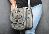 Авторська шкіряна сумка "Дубок" ручної роботи, велика сумка з натуральної шкіри, фото 3