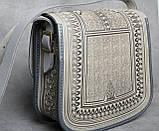 Авторська шкіряна сумка "Дубок" ручної роботи, велика сумка з натуральної шкіри, фото 5