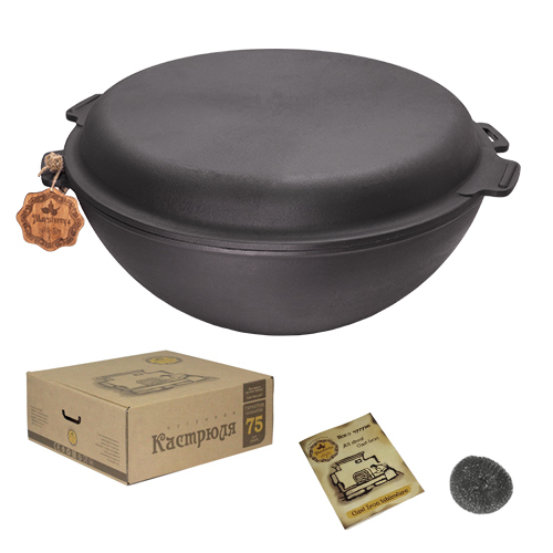 Казан узбецький WOK з кришкою-сковородою 8 л