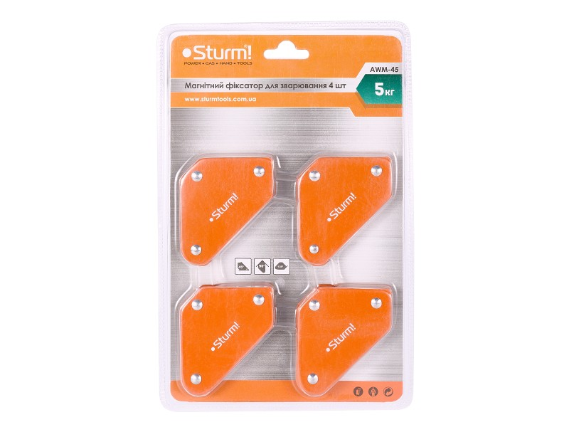 Магнітний кутник для зварювання Sturm AWM-45, 4x5 кг, фото 1