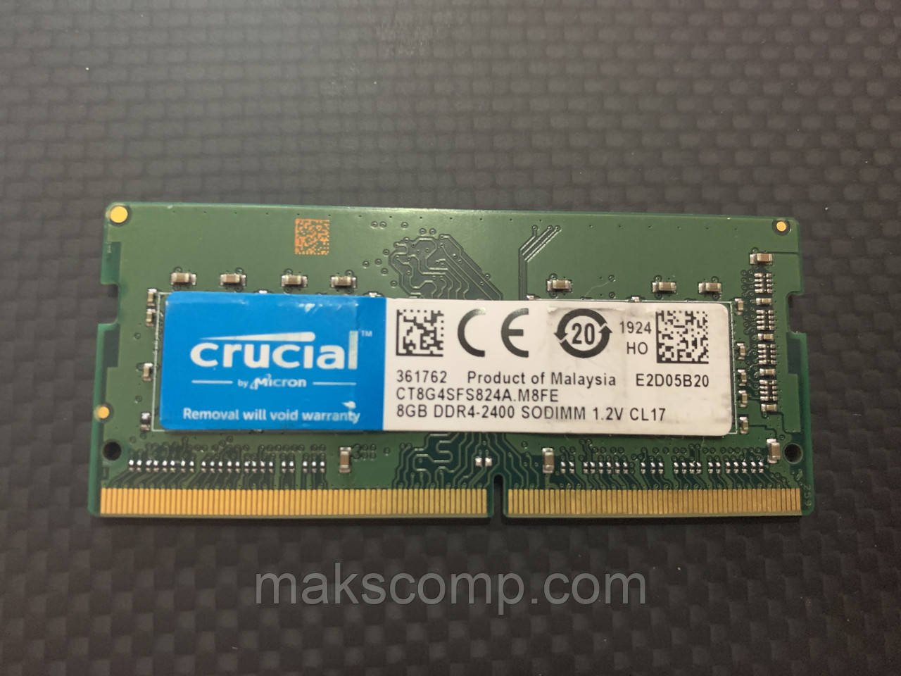 Пам'ять Crucial 8 Gb PC4-19200 DDR4-2400 So-Dimm