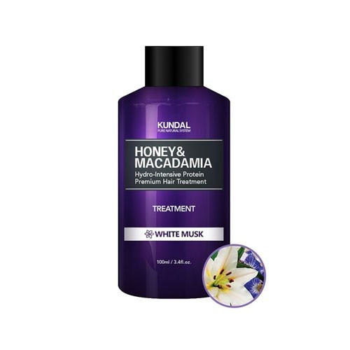 Маска-Кондиціонер для волосся "Білий мускус" KUNDAL Honey & Macadamia Treatment White Musk 100ml