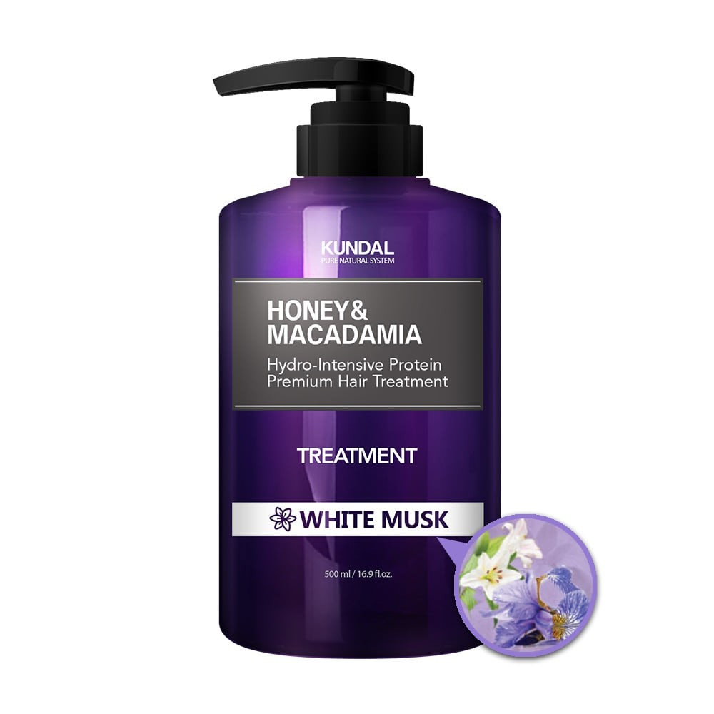 Маска-Кондиціонер для волосся "Білий мускус" KUNDAL Honey & Macadamia Treatment White Musk 500ml, фото 1