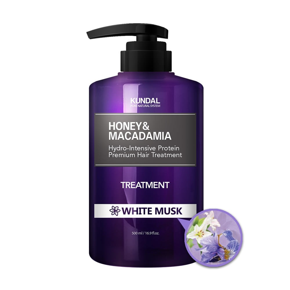 Маска-Кондиціонер для волосся "Білий мускус" KUNDAL Honey & Macadamia Treatment White Musk 500ml