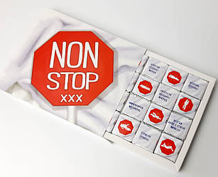 Шоколадний набір "Non stop" 100 г — Правила любові — Камасутра у знаках — Шоколад улюбленому з натяком