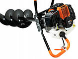 Мотобур двотактний BLACK + шнеки в комплекті гарантія 12 місяців, фото 2