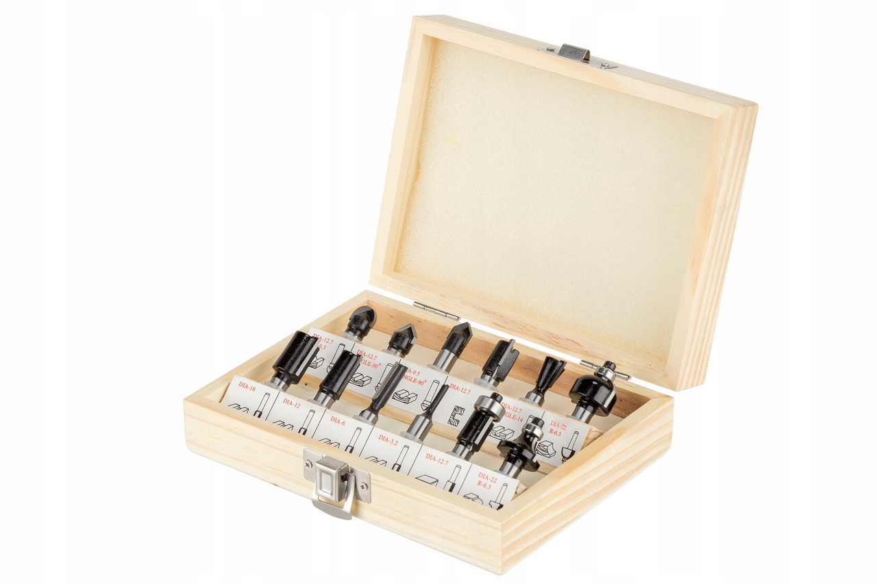 Набір фрез MAR-POL 12 штук затискний діаметр 8 мм, фото 1