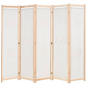 Ширма 5-панельна Screen comfort, 200 x 170 x 4 см, дерево, тканина, фото 1