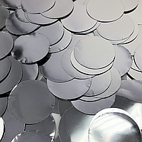 Конфеті кружечки срібло 23 мм, 100 г