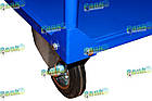 Візок платформовий на колесах 600х1000 мм, візок з полицями РПТ2-009П2-200 М, візок з двома бортами +2 полки, складський візок, фото 6
