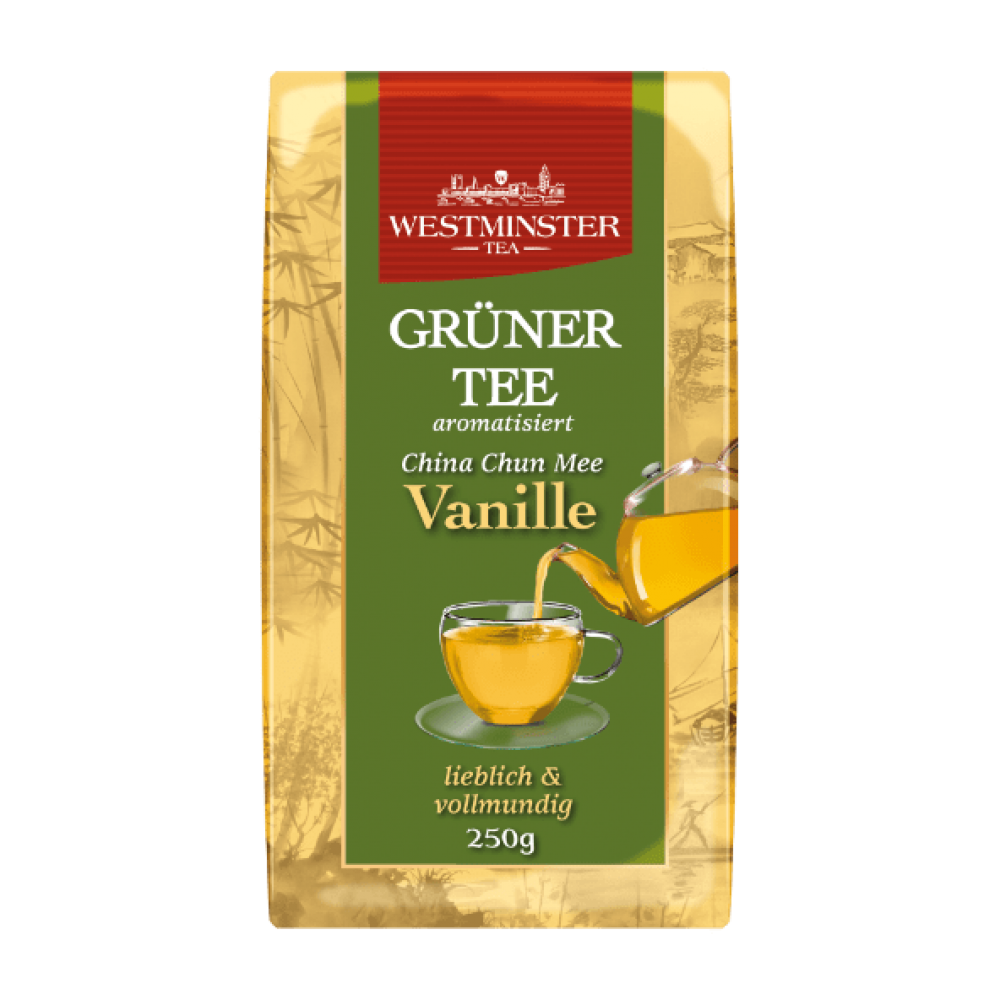 Зелений чай Westminster Grüner Tee China Chun Mee Vanille, 250 г.
