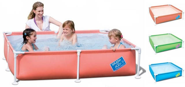Bestway 56218 - каркасний прямокутний басейн Splash and Play 163x163x36 см, фото 1