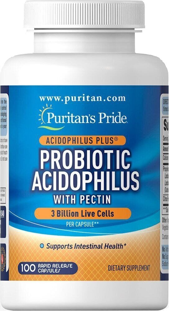 Пробиотик Puritan's Pride - Probiotic Acidophilus With Pectin (100 капсул)