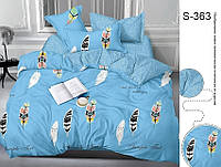 Стильное постельное белье двухспальное из люкс-сатина S363