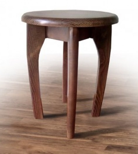 Табурет дерев'яний з круглим сидінням, фото 1