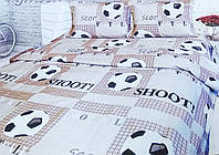 Комплект дитячої полуторного постільної білизни Футбол, Бязь Люкс