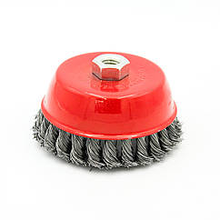 Щітка-крацовка Бригадир Standart 14-401 торцева плетений дріт М14 65мм